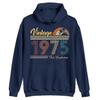 Vintage 1975 Sweatshirt Birthday Hoodies Custom Birthday Trip Outfit 50th Squad Hoodie Retro  Pullover Group Stylish Hoody