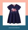 2026 Girls' Summer Cartoon Embroidery Dress: Stylish Academy Style for Kids