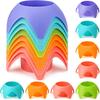 8-Pack Beach Sand Coasters Drink Cup Holders - Must-Have Accessories for Women, Adults, and Families On Beach Vacation - Multicolor