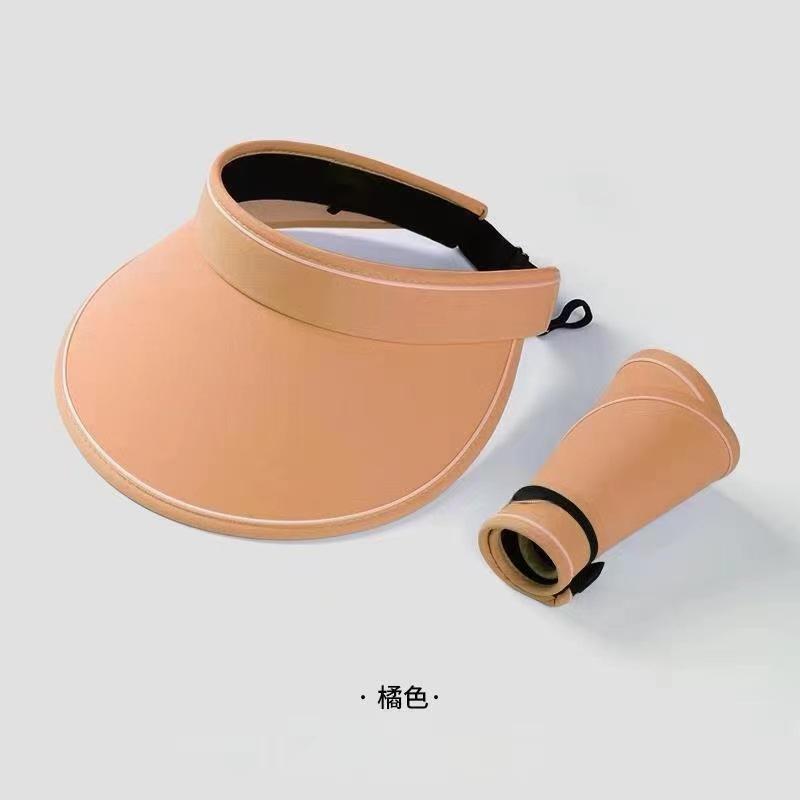 2025 Sommerhut Damen UV doppelseitiger Eisseide Hut mit breiter Krempe Sonnenschutzhut Koreanische Version Radfahren Leerer Top-Hut Sportsonnenhut