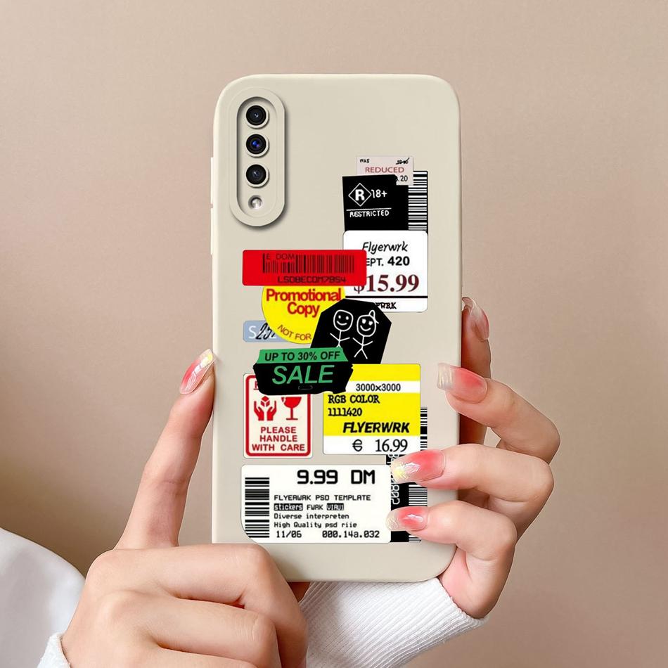 For Samsung Galaxy A50 A50S Phone Case Cartoon Liquid Silicone Full Coverage Anti Drop Shell For Samsung A 50 A50 S Bumper Funda