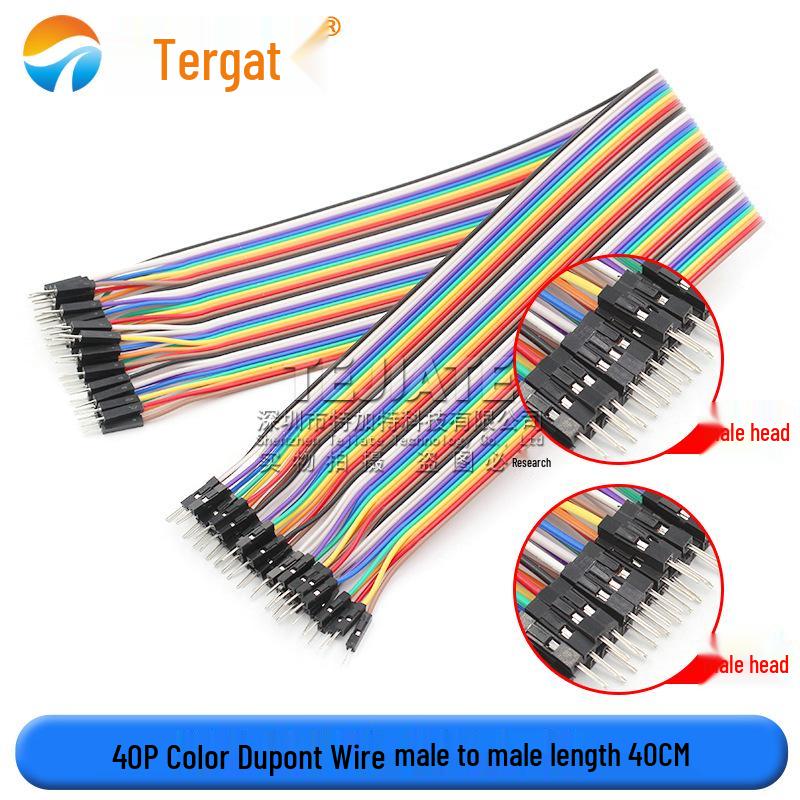 40P Color DuPont Jumper Cables - Female/Female, Male/Female, Male/Male - 10/15/20/30/40CM Lengths