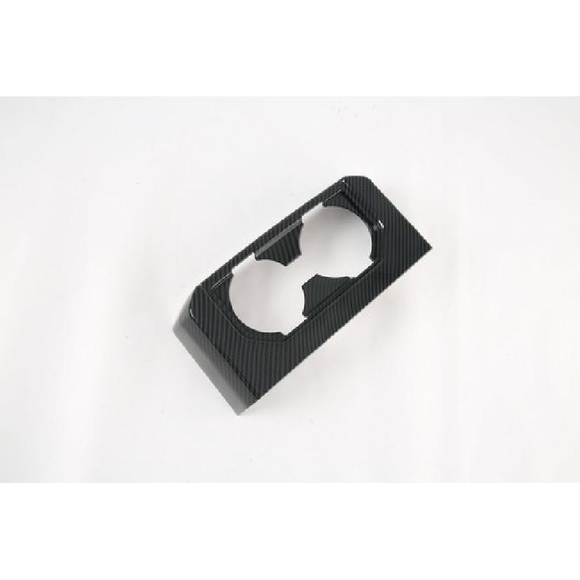 Carbon Fiber Interior Rear Water Cup Holder Cover Trim for Ford F150 2015-