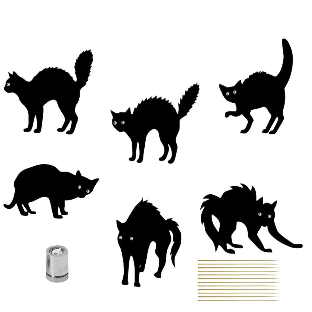 Halloween Glowing Ground Stake Decoration with Light-Up Eyes - Includes Stakes and Eye Lights