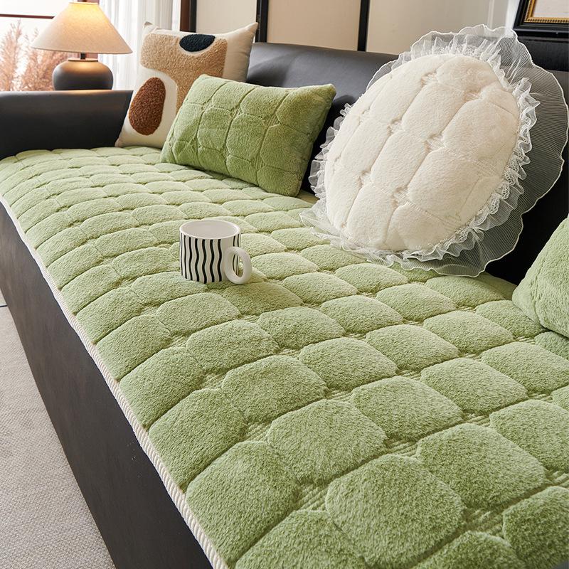 

Зимняя теплая утолщенная плюшевая подушка, новый вельветовый стеганый диван-полотенце, чехол для дивана, Г-образный секционный противоскользящий современный чехол для дивана 50x50cm 1pcs