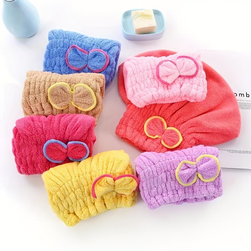 Hair Cap Women Bowtie Bathing Hat Microfiber Towel Superfiber Shower Cap For Spa Bathroom Accessories Shower Cap