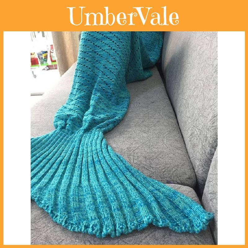 Mermaid Tail Throw Blanket With Acrylic Material For Kids And Adults Perfect For Spring And Fall