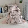 Women's Bear Printed Backpack Student's Lightweight Schoolbag