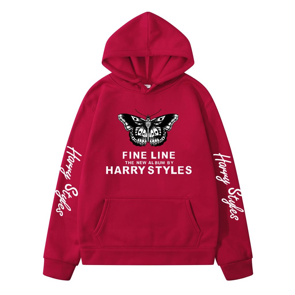 Harry Styles Peripheral Print Fashion Loose Long-Sleeved Pullover Autumn Men'S And Women'S Hooded Sweater