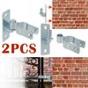 2Pcs Square Post Female Hinges 1-3/8 Inch Wall Mount Metal Gate Hinge with Bolts & Nuts for Repairing and Replacing Fence Gate