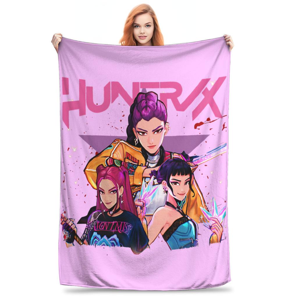 Jinu KPOP Lovci démonů Vintage 90. léta Styl Deka Flanelová Novinka Teplá Přehozová Deka na Přehoz Léto