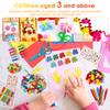 1 Set Art and Craft Supplies Kit Funny Kid DIY Craft Set Children Art Supply Tools Kit with Pompoms Sequins Feather for Children