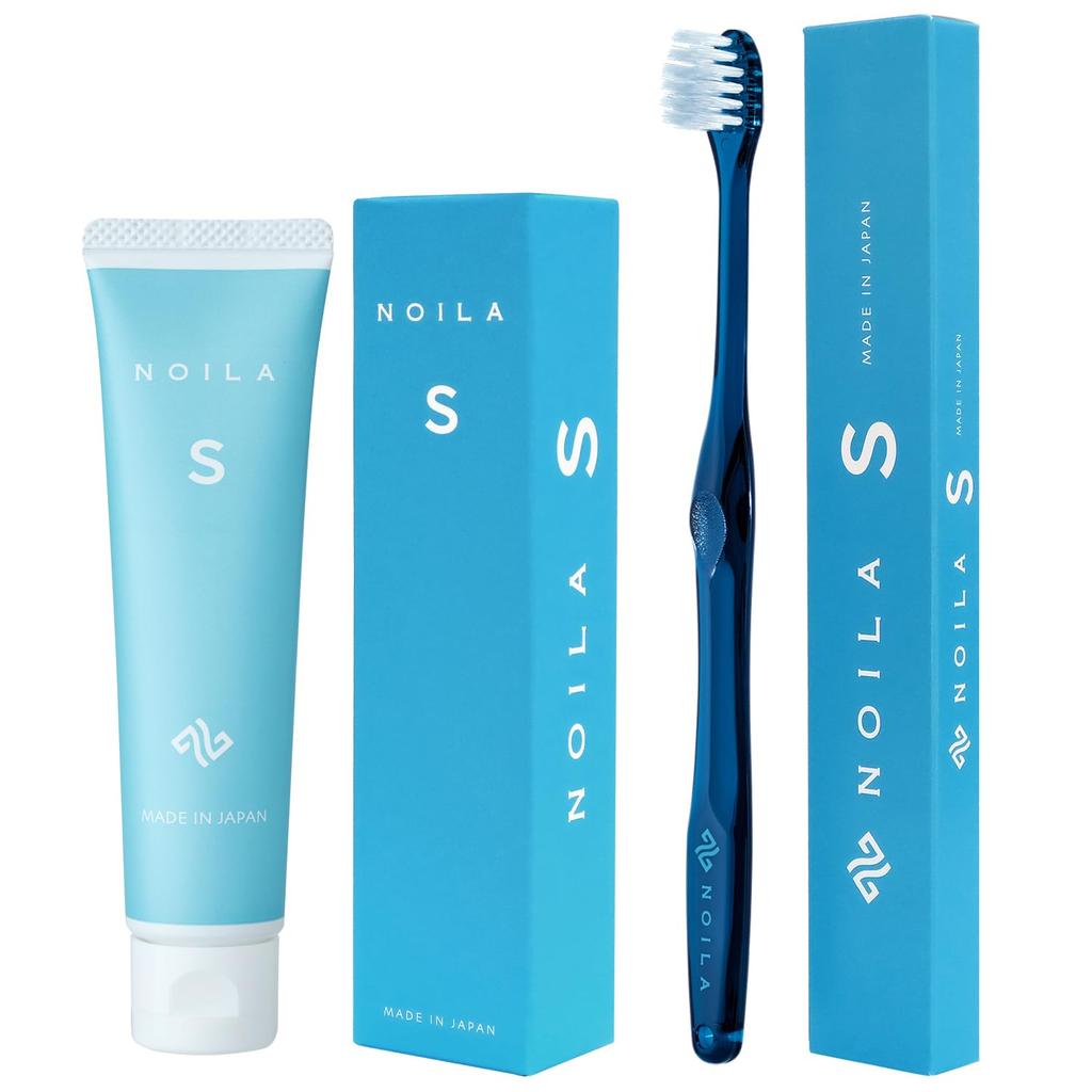 NOILA Toothbrush Set Natural Bristles Long Neck Hypoallergenic Bad Breath Removal