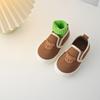 Children Canvas Shoes Girls Cute Cartoon Bear Print Casual Shoes Boys Slipon Soft Sole Sneakers Size