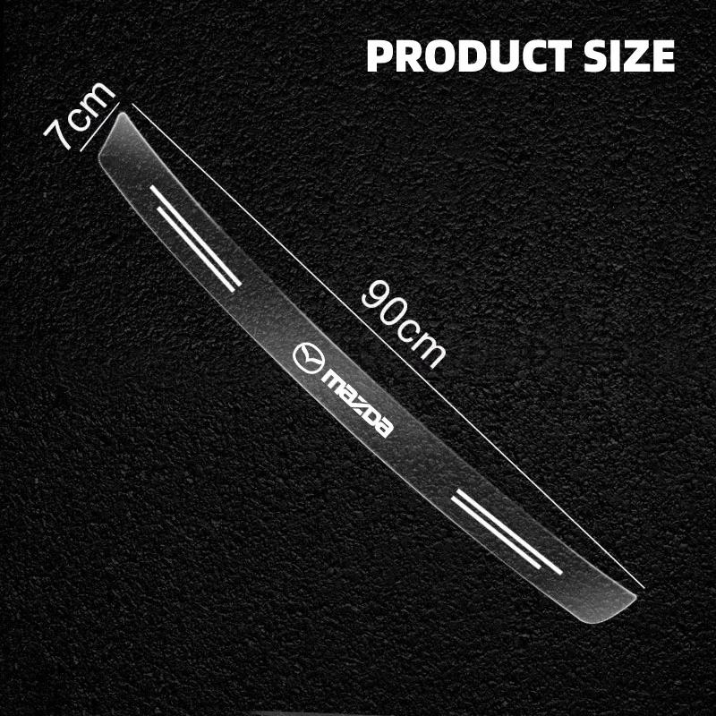 Protezione paraurti posteriore trasparente per bagagliaio auto, adesivo protettivo per Mazda 3 5 323 CX-3 CX-4 CX-5 CX-7 CX-9 Axela 6 RX8 7 MX3 MX5