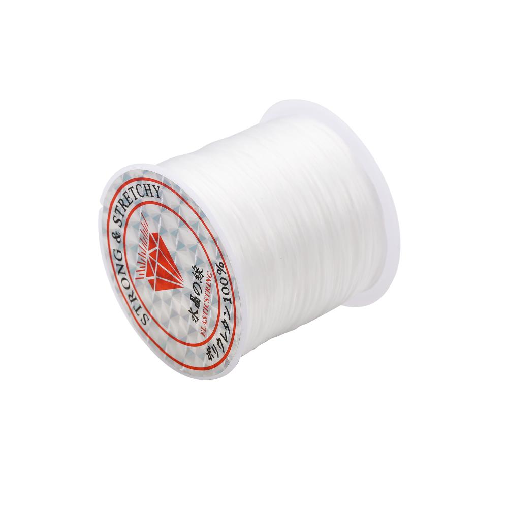 

40 метров/рулон, черный, белый цвет, эластичный шнур для браслета, ожерелья, нейлоновый шнур для бисера, нить, принадлежности для изготовления ювелирных изделий своими руками