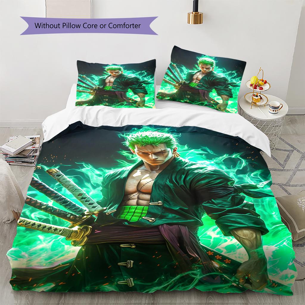 Cartoon Pattern Bedding Quilt Set Quilt Cover Pillowcase Home Decoration Birthday Gift (1 * Duvet Cover + 2 * Pillowcase, Without Core)