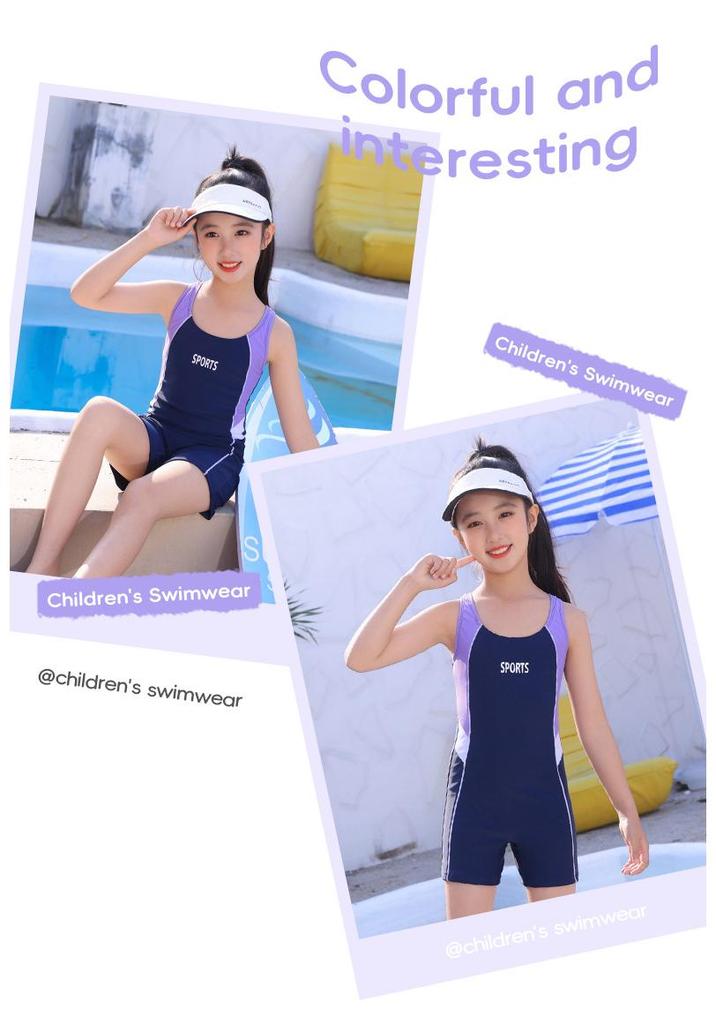 Girl's Quick-Dry One-Piece Swimsuit for Students - New Style for Middle & Older Children, Ideal for Professional Swimming Training