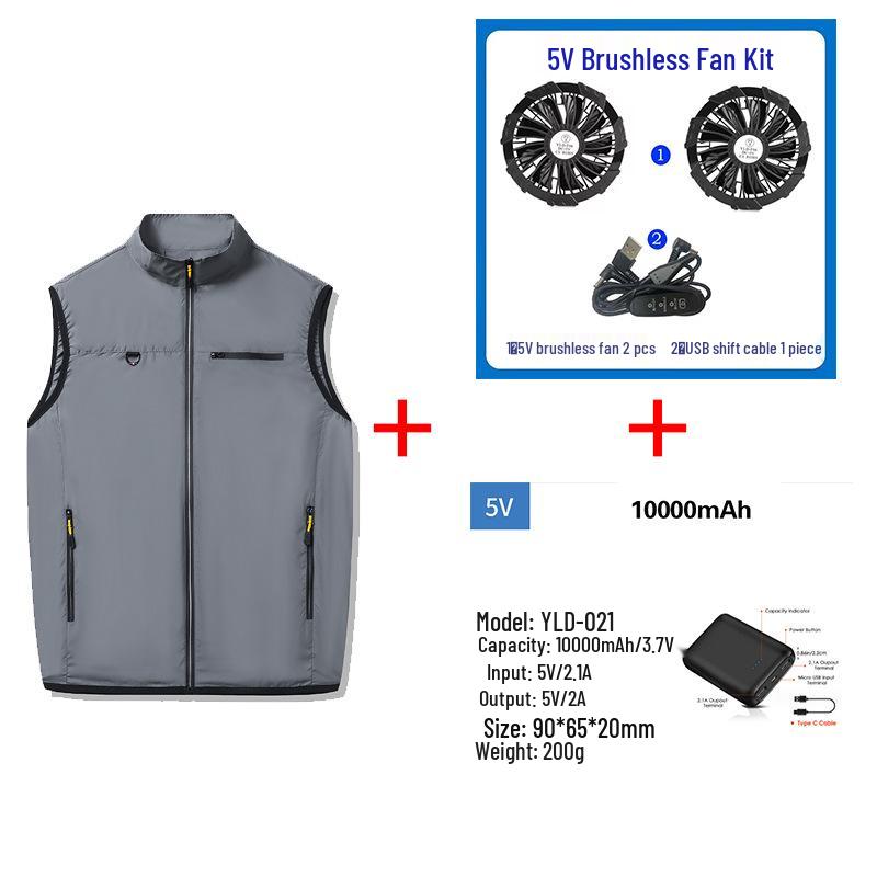 Summer Smart Cooling Fan Vest - Custom Air Conditioning Clothing for Outdoor Comfort