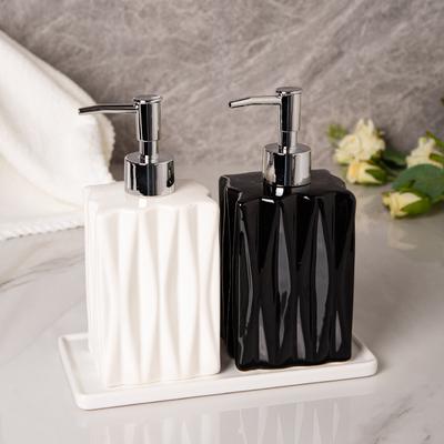 Ceramic Split Bottle Hotel Hand Sanitizer Press Bottle Lotion Shampoo Bath Press Bottle Soap Dispenser Bathroom Accessories