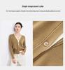 Contrast Color V-Neck Two-Piece Look Cardigan - Fashionable, Simple, Versatile Knitted Top for Women