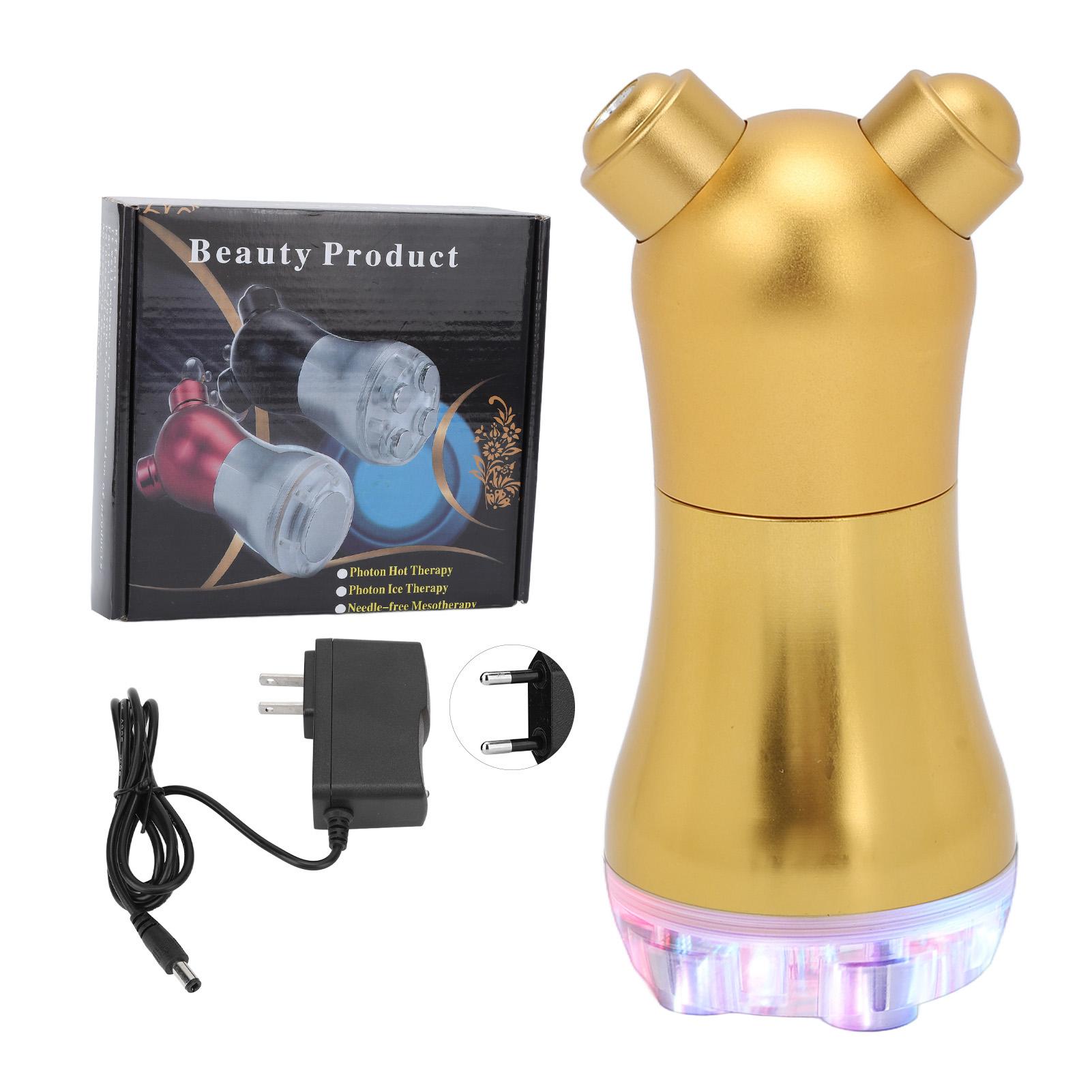 

RF Skin Beauty Machine LED Blue Light 4 Massage Contacts Skin Lifting Tightening Machine Gold 100‑24