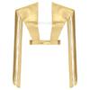 Unisex Metallic Shiny Shoulder Shrugs Tassel Fringe Adjustable Armor Shawls