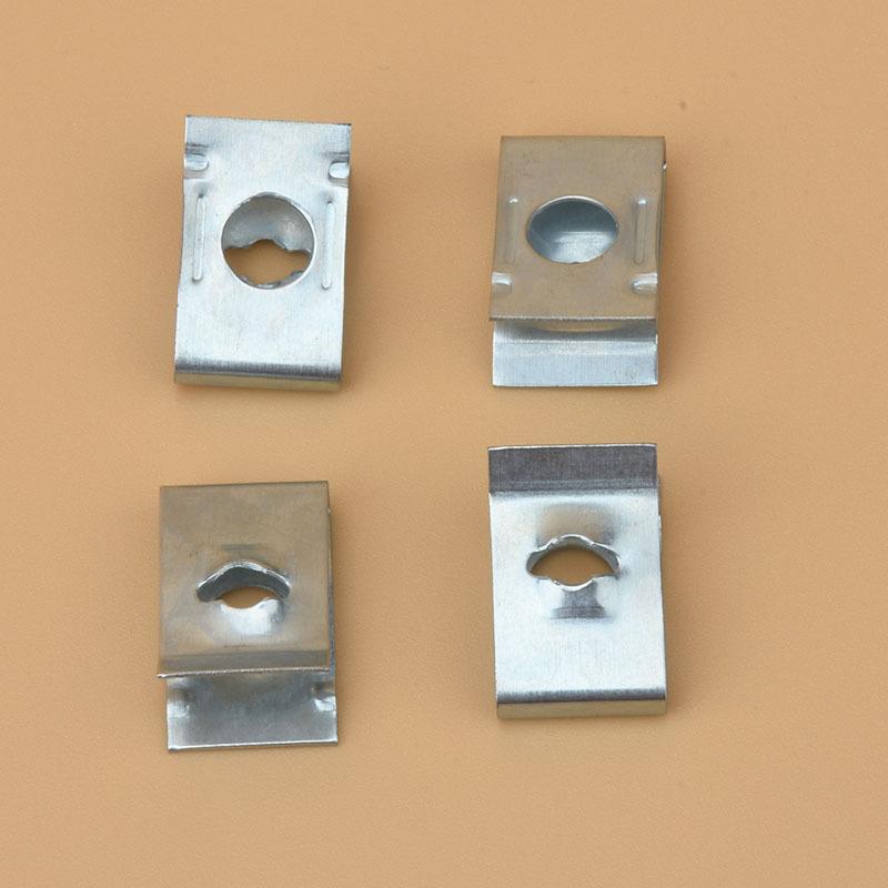 20Pcs Car Universal Speed Fasteners U Nuts Self Tapping Screw Spire Clip 6mm Hole Interior Door Trim Panels Clips Metal Rivets