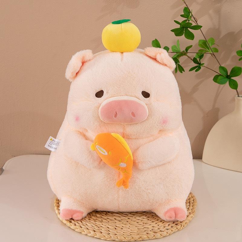 Super cute koi pig doll plush toy little girl cloth doll cute pig doll birthday gift