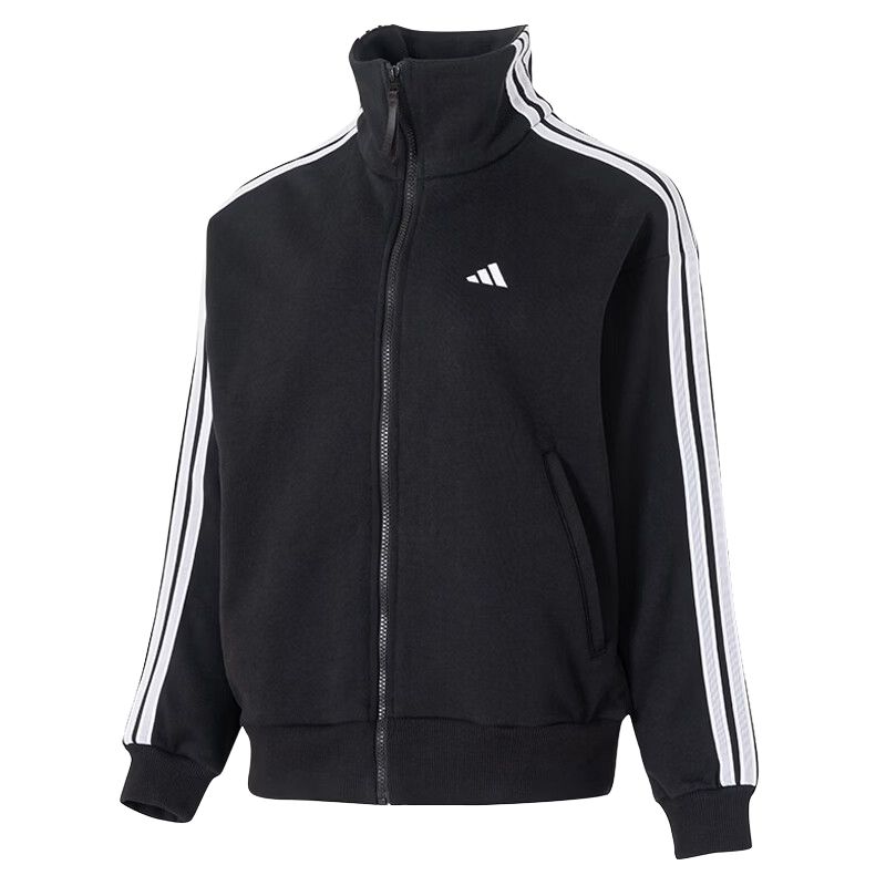 

Adidas Stand Collar Zipper Striped Sports Long Sleeve Jacket Women Jacket KW0654 S