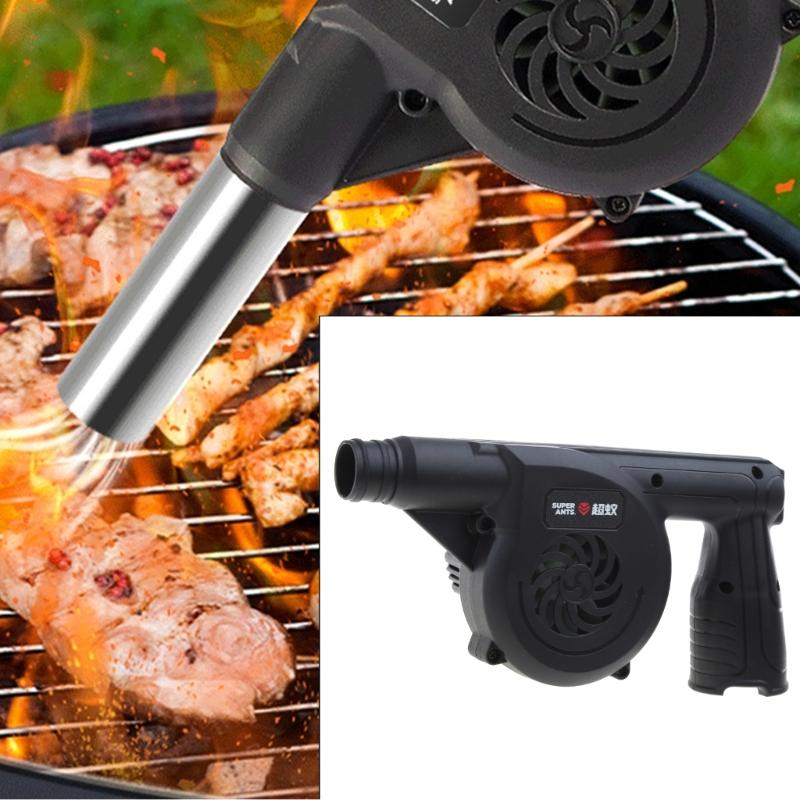 Handheld-Grillventilator, Luftgebläse, großer Luftstrom, wiederaufladbarer Grillventilator, variabler Geschwindigkeitsregler, Picknick-Grill-Tools