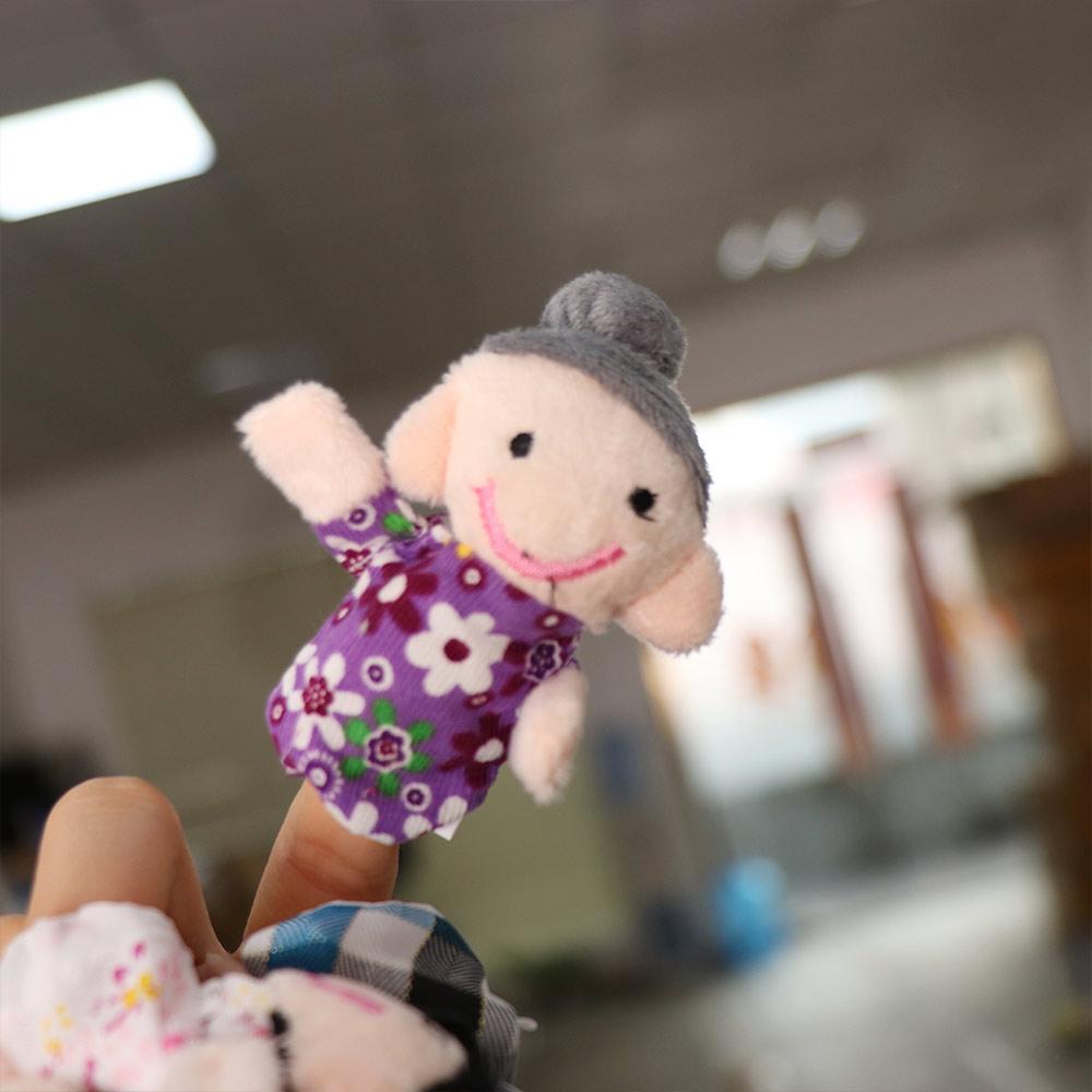 6Pcs Cloth Velvet Finger Puppets Set Soft Plush Finger Toys Puppets Toys  Educational Learning