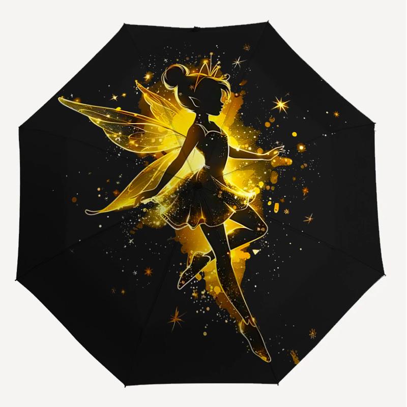 1PC Fairy Sparkles Umbrella-8-Rib Reinforced, Automatic Open, Lightweight & Durable, Cute Fashion Accessory for Outdoor-F2645