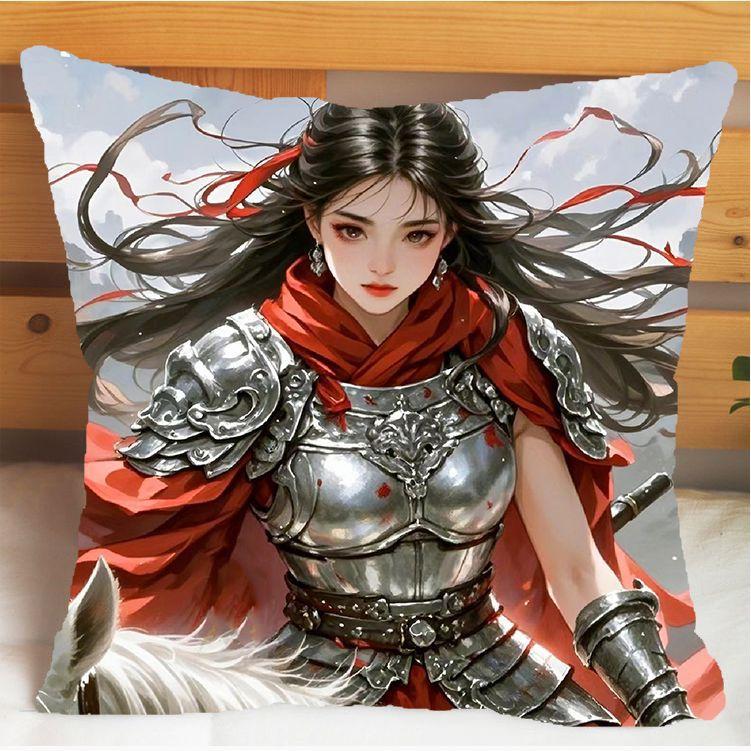 

Подушка Мулан King Animation Игровая Периферия Креативная Мультяшная Подушка для Кровати Подарок на День Студента linen-45x45cm double-sided [without pillow core]