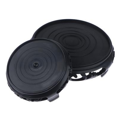 1 Pz Vassoio Alto per Fiori in Plastica Supporto Porta Vaso Marrone-Nero Forniture da Giardino Base Decorativa Rotonda per Fiori in Vaso