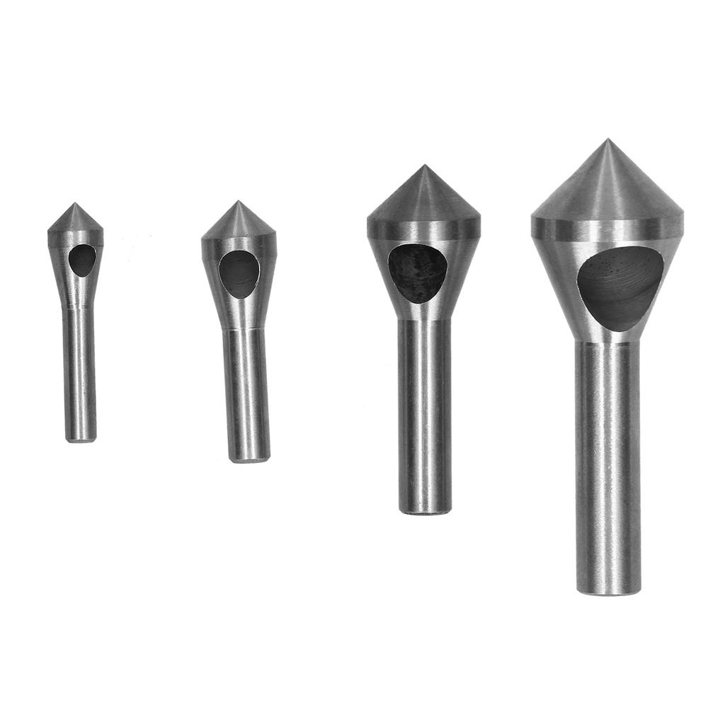 4Pcs Countersink Deburring Drill Bit High Speed Steel 4241 Chamfering Tool Oblique Hole