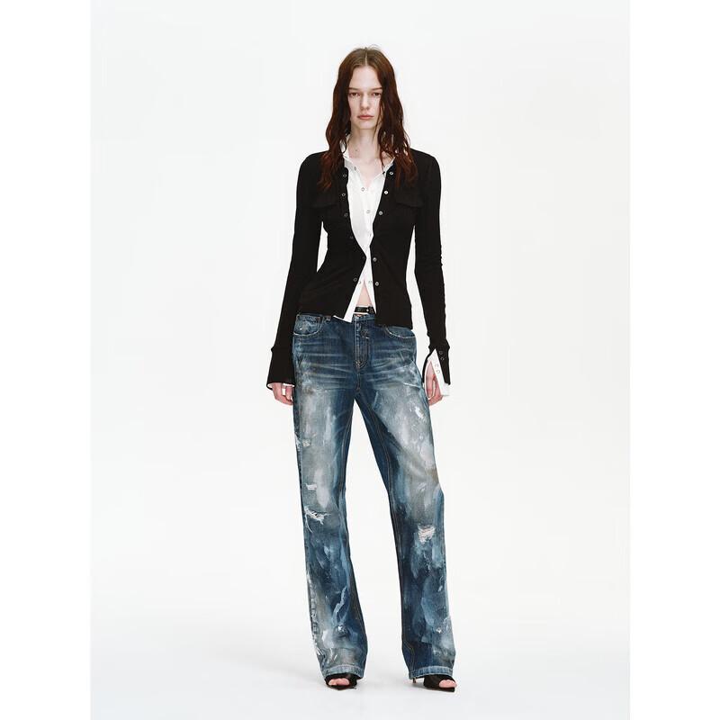 

Vintage Washed Straight-Leg Jeans S