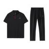 Li Ning Logo Print Simple Fashion Quick-Dry Breathable Comfortable Versatile Polo Shirt Short Sleeve Casual Sports Set Unisex Sets YPLT027-1+AKLU881-1