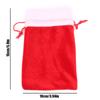 Pack of 12 Red and White Velvet Drawstring Christmas Bags Bag Pouches Santa Bags