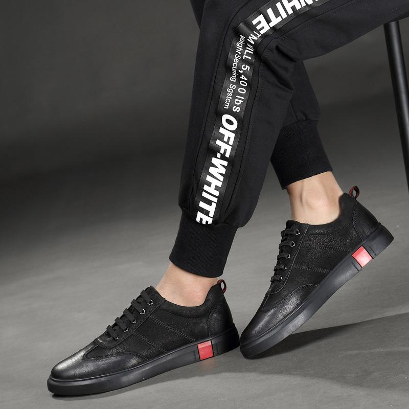 Sports Shoes Men's Shoes First Layer Cowhide Men's Little White Shoes Microfiber Leather Board Shoes Casual Shoes