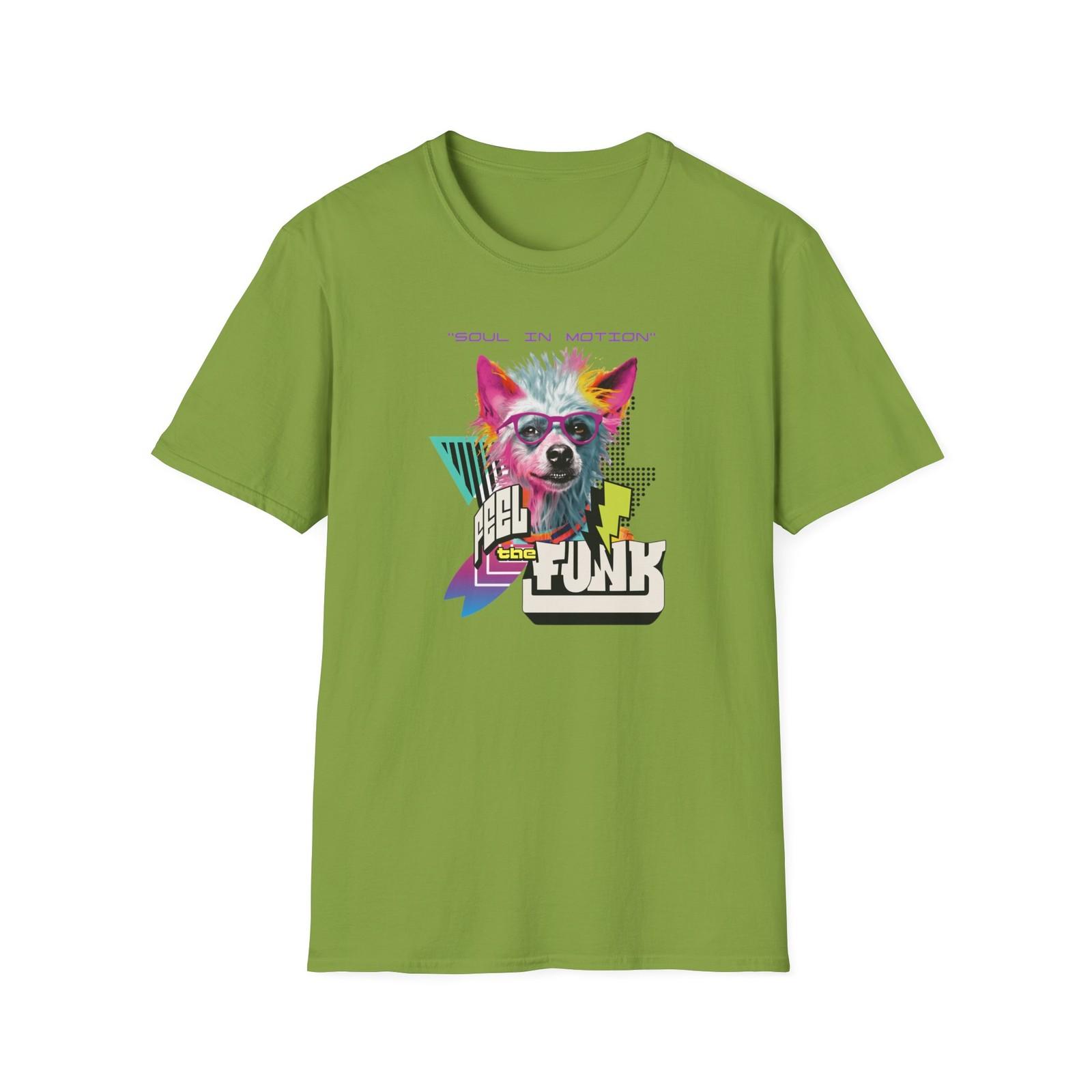 Neon Punk Dog T-Shirt | Retro 80s Funk Graphic Tee S разноцветный