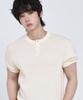 LEMAIN SECOND Classic Henley Neck Washable Short Sleeve Knit [Ivory]