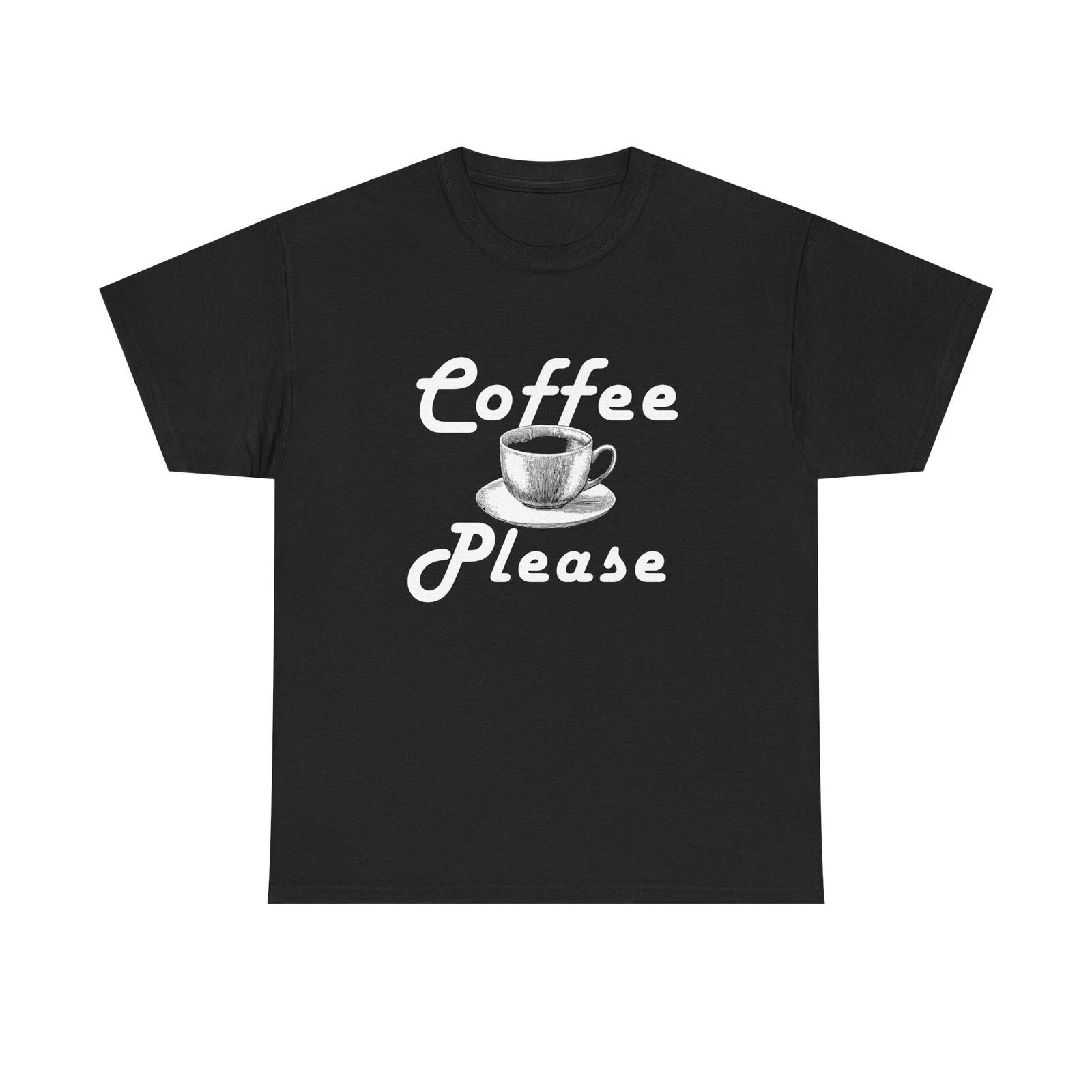 Coffee Please Motorcycle Tee | Funny Biker Coffee Shirt S