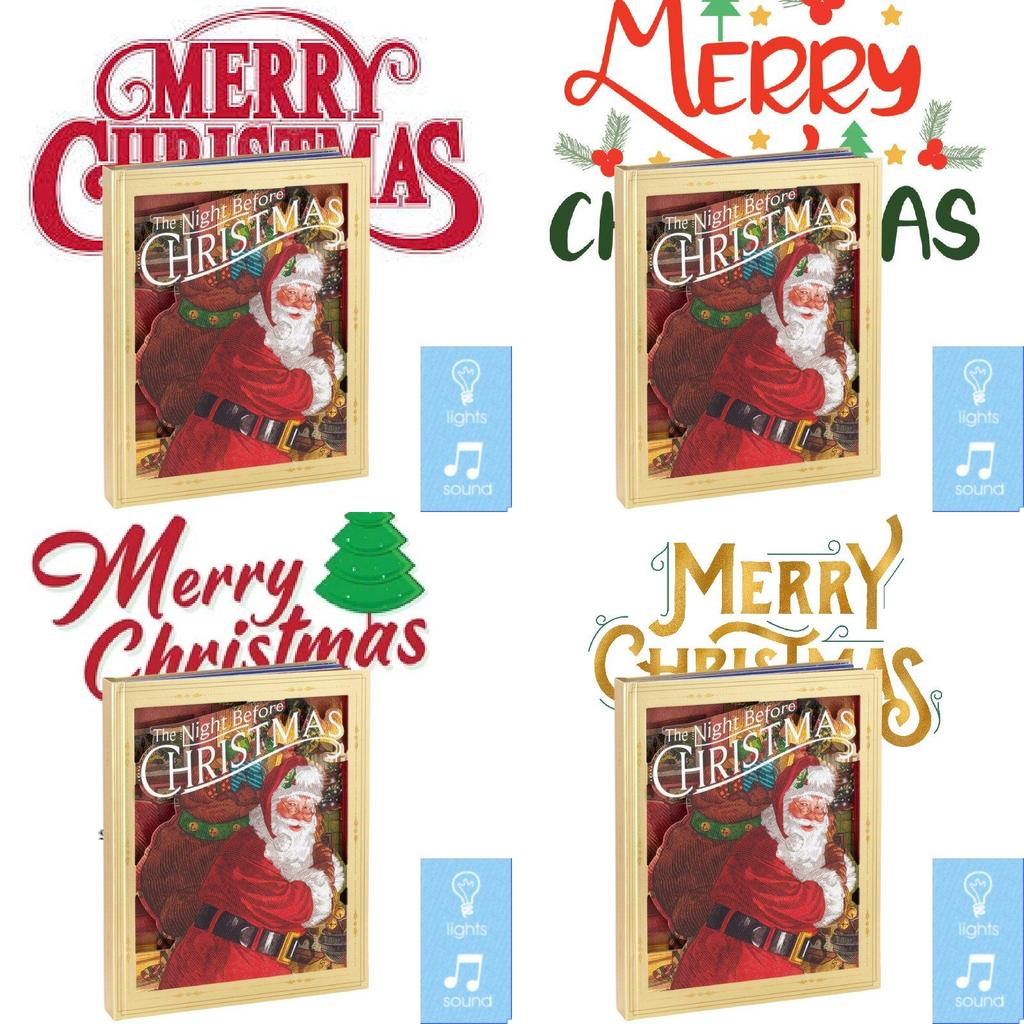 Enchanting Night Before Christmas Pop-up Book With Sound And Lights For Festive Decor
