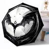 Purple Bat Artwork Automatic Umbrella Compact 8-Rib Design Lightweight All-Season Travel Outdoor Accessory Perfect Gift for Women Men