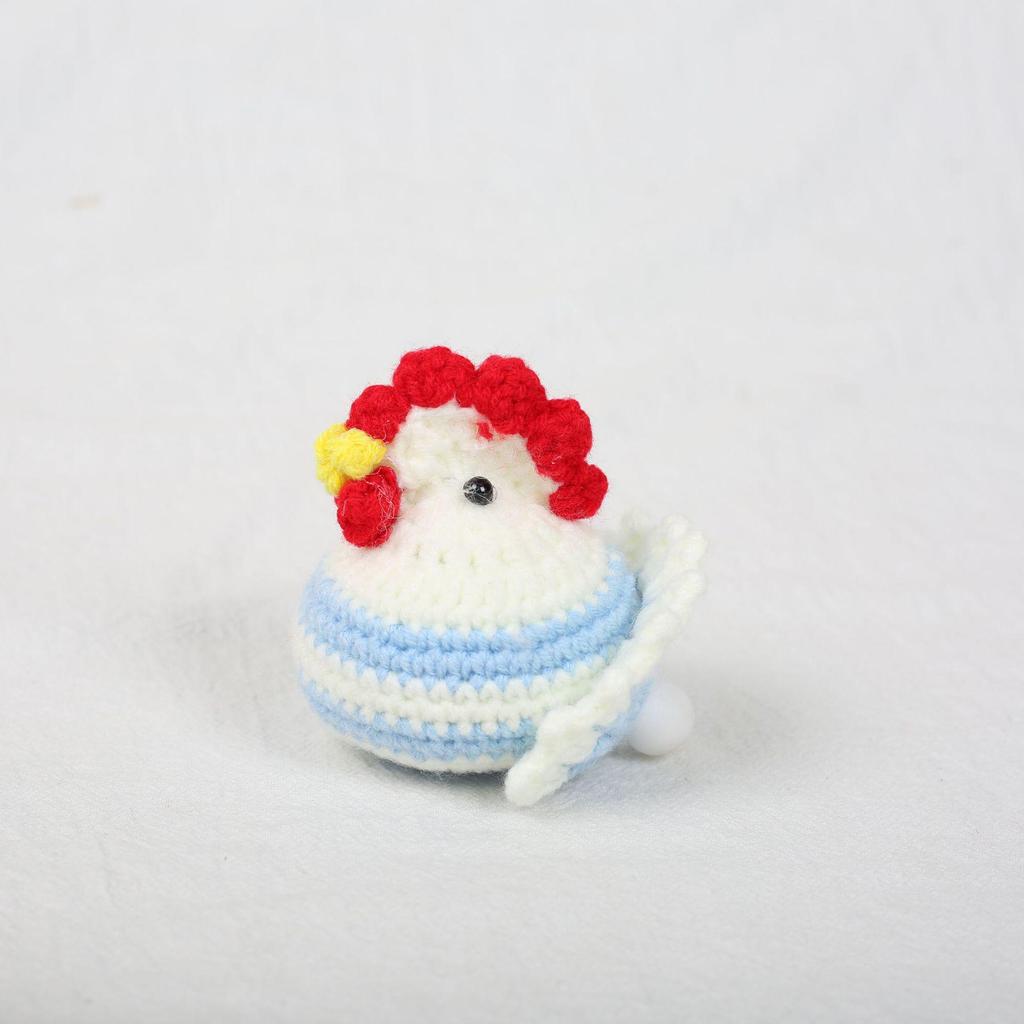 Handmade Woolen Chicken Keychain Pendant – Cute Ornament