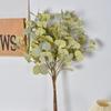 10pcs Silk Money Leaves Simulation Green Plants Floral Auditorium Decoration Artificial Belt Fruit Round Leaf Eucalyptus Branch