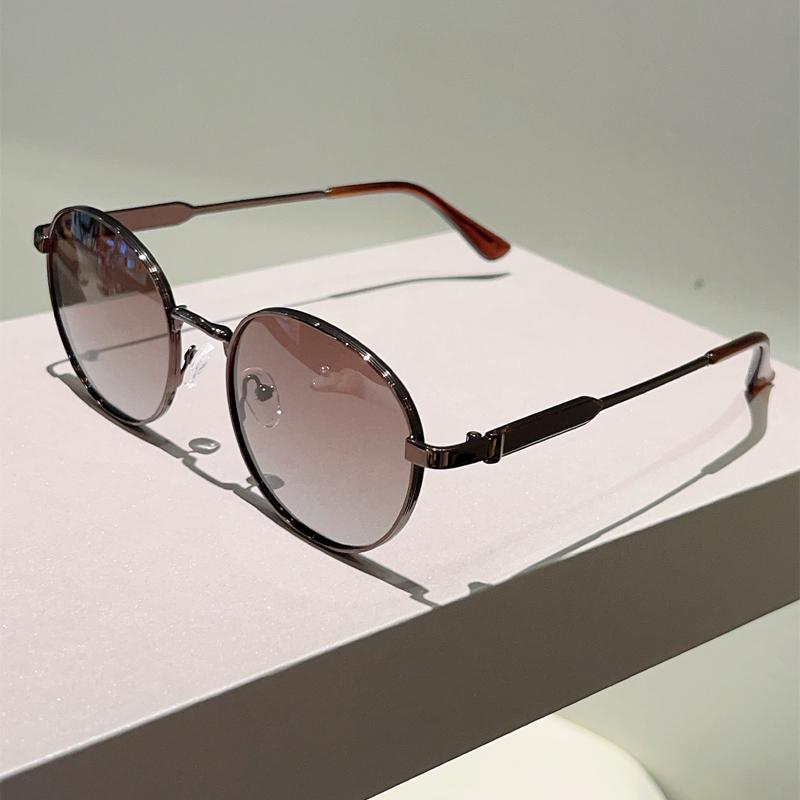 Vintage Round Sunglasses Men Fashion Simple Gradient Outdoor Shades Women New Retro Trendy Brand Design Sun Glasses