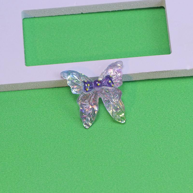 Colorful Transparent Bow Tie Butterfly DIY Accessories: Phone Cases, Shoe Buckles, Shoe Flowers, Hairpins, Clothing Decorations, Handmade Patches.