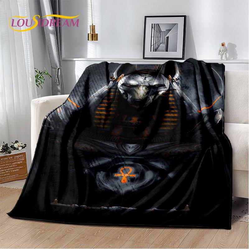 Anubis Ägypten Tod Mythologie Horus Weiche Plüschdecke, Flanelldecke Überwurfdecke für Wohnzimmer Schlafzimmer Bett Sofa Picknick Kinder